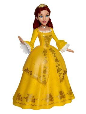 Disney Sofia the Queen First Royal Family Figurine Yellow Gown Glitter Accents